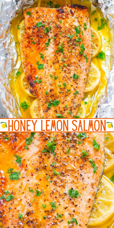 Quick & Easy Baked Honey Lemon Salmon - Averie Cooks