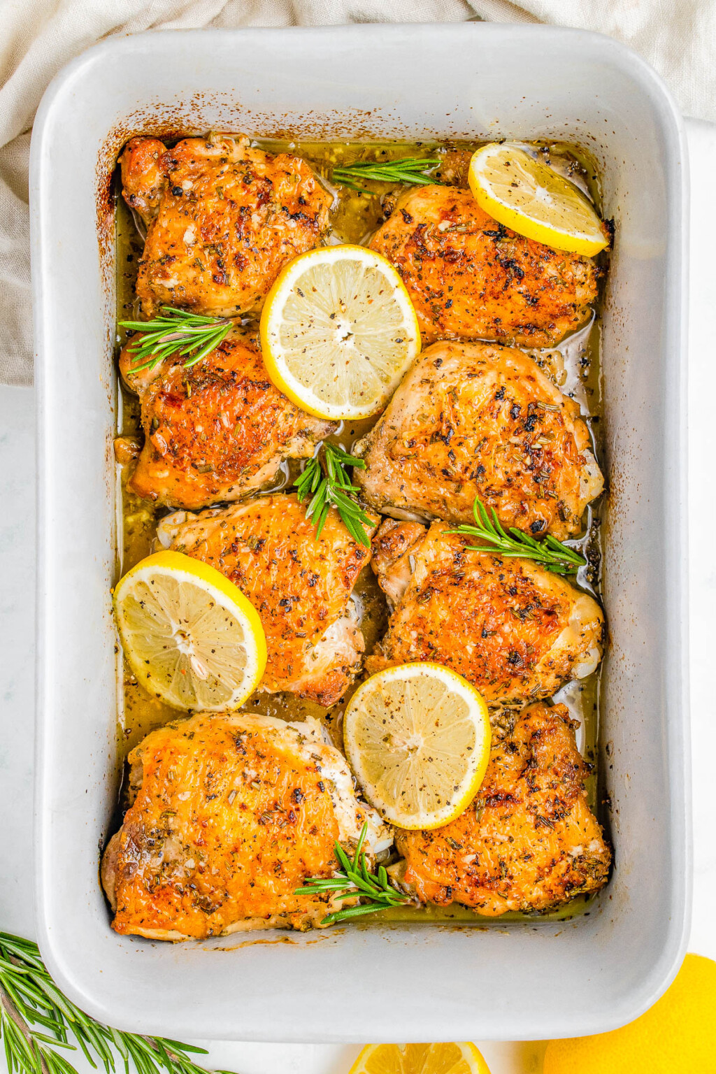 5-ingredient Baked Lemon Rosemary Chicken - Averie Cooks