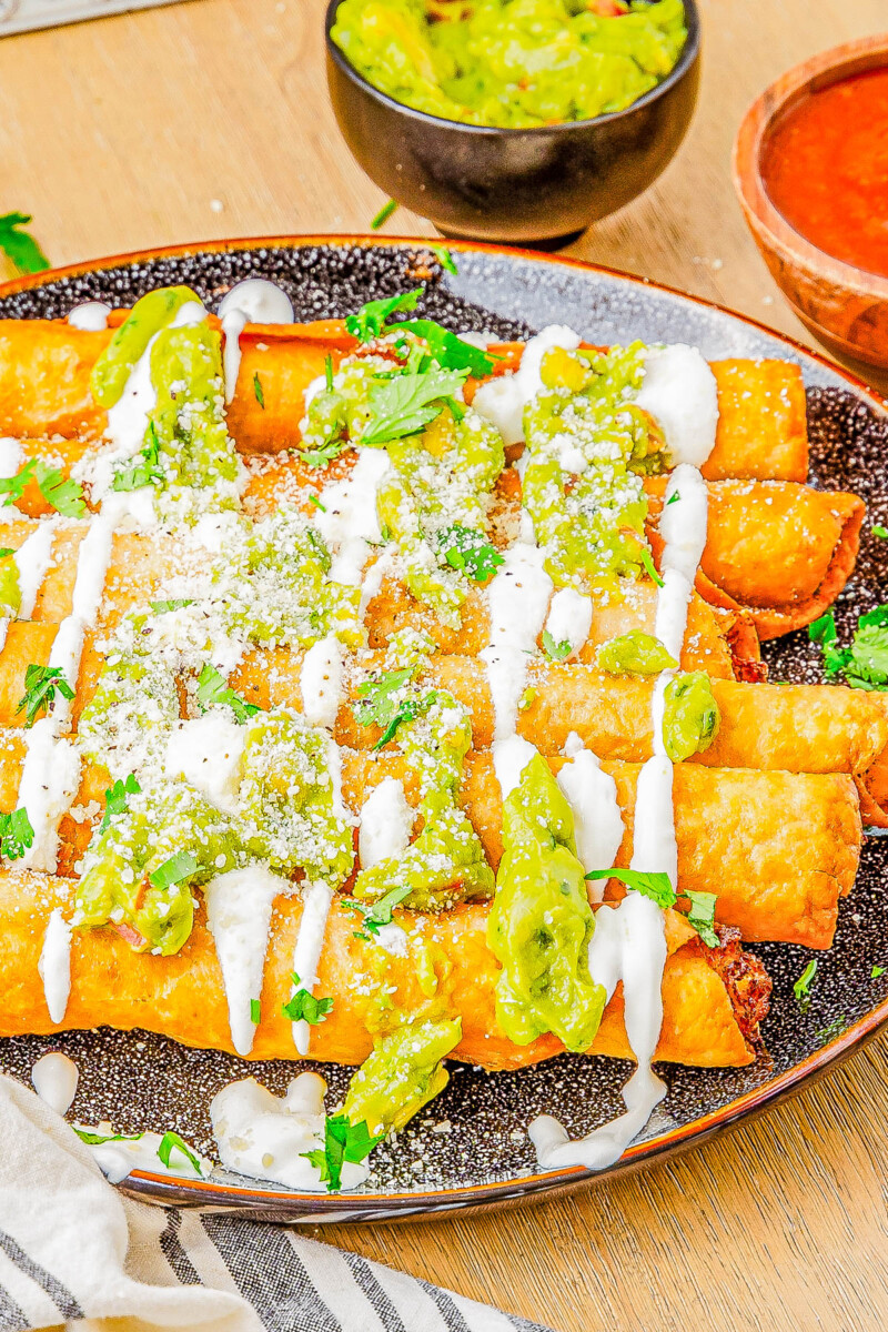 Creamy Chicken Taquitos - Averie Cooks