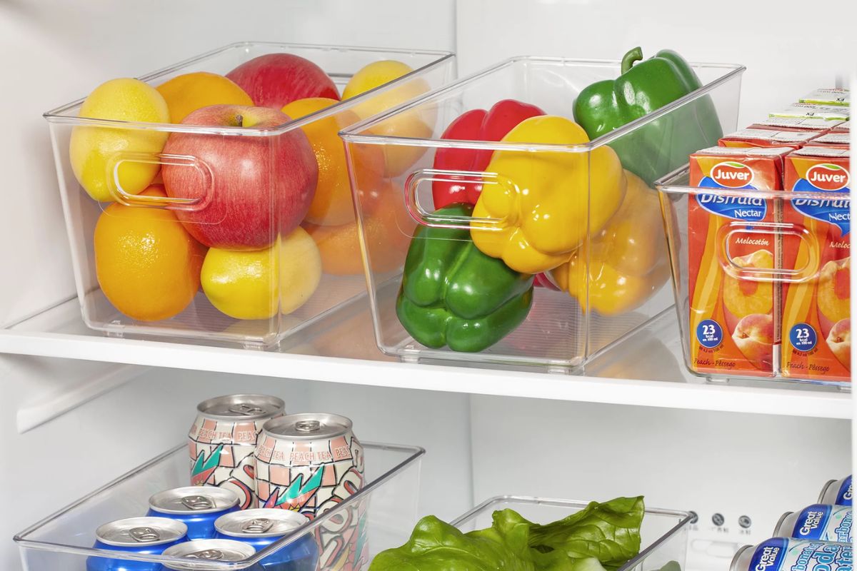 Vtopmart Clear Plastic Pantry Organizer Bins (6 Pieces)