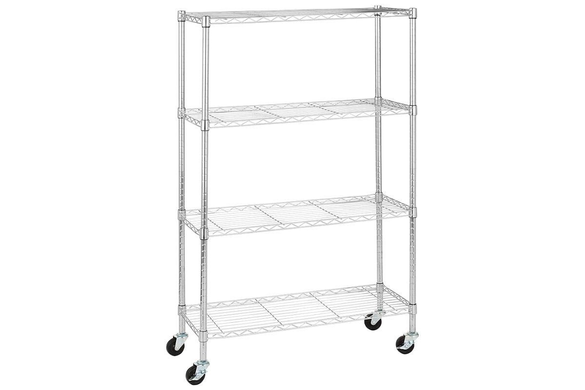 Amazon Basics 4-Shelf Adjustable, Heavy-Duty Storage Shelving Unit