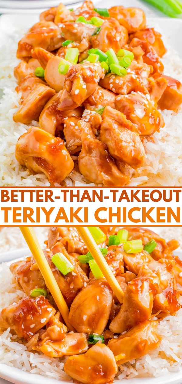 Better-Than-Takeout Teriyaki Chicken - 🥢🍚 Learn how to make the BEST teriyaki chicken at home in one skillet in just 20 minutes! Tender juicy chicken that's full of rich Asian-inspired teriyaki flavor is a guaranteed family FAVORITE! Faster, healthier, and more budget-friendly than calling for takeout which is a triple WIN!
