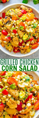 Easy Grilled Chicken and Corn Salad - Averie Cooks