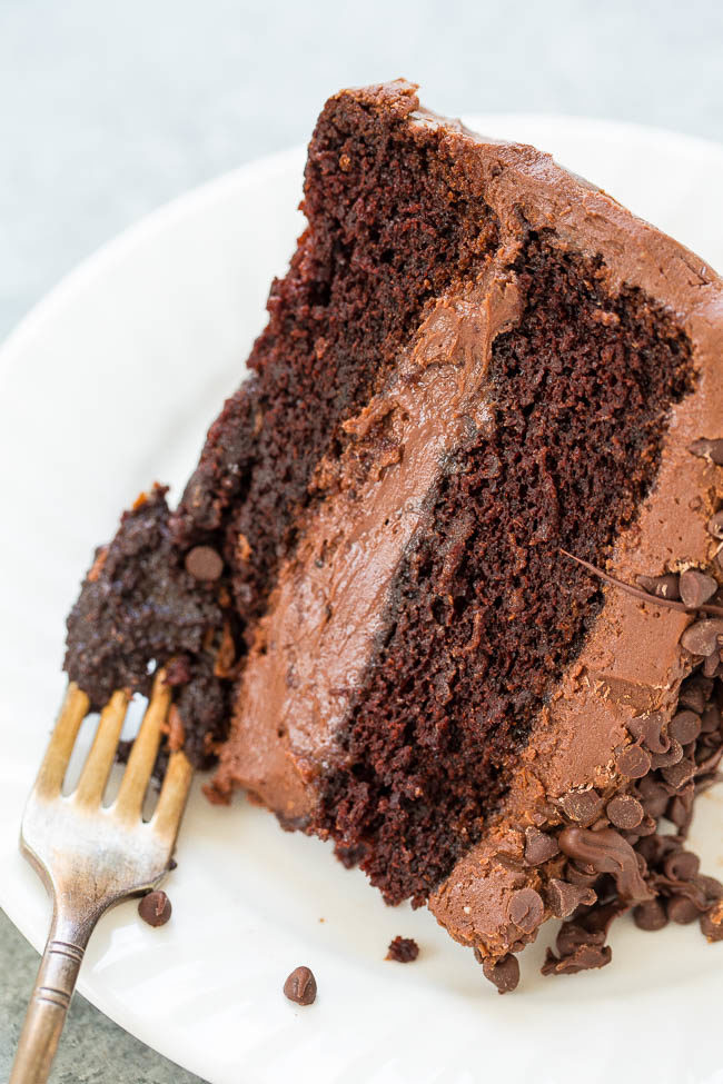 Triple layer chocolate cake