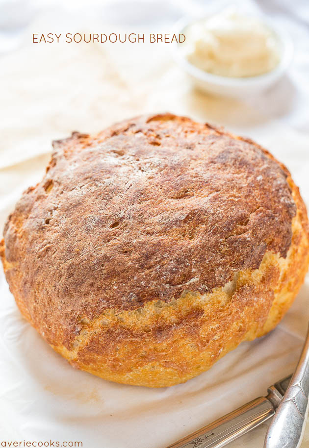 How to Make Sourdough Bread — This easy sourdough bread recipe uses yogurt and sour cream in place of a traditional sourdough starter, which makes it possible to prep a loaf in less than a day!