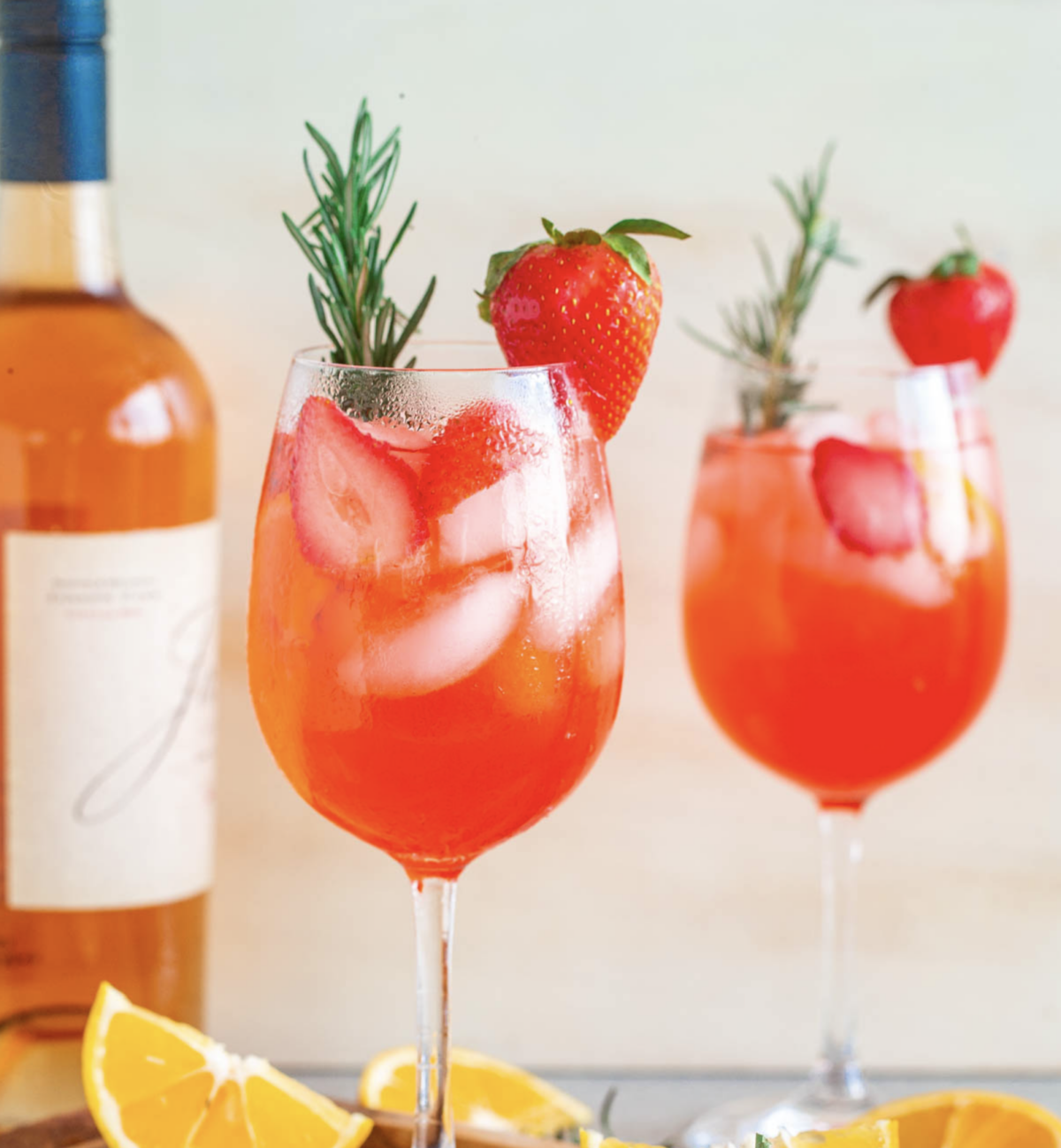 My husband is a mixologist, so he and I are major beverage fans, and we don’t mess around when it comes to properly storing our spirits and wine! That photo above is his Blueberry Champagne Cocktail which is so refreshing.